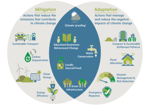 Fig 4: Mitigation and Adaptation Actions (Source: Eastern and Midland Climate Action Regional Office - CARO)