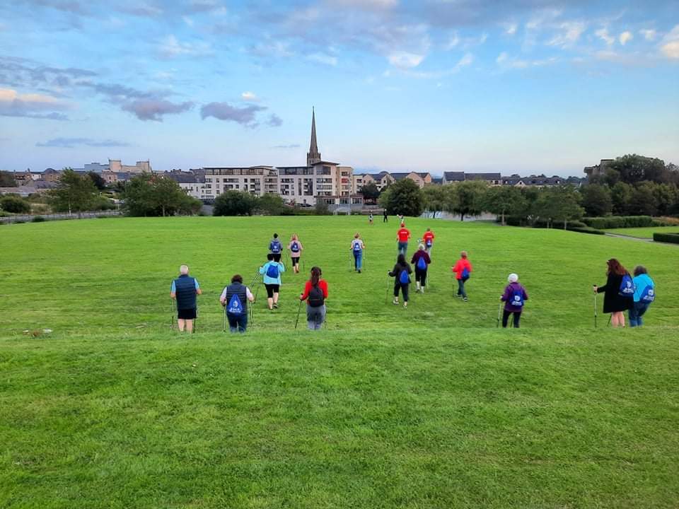 Carlow Town Park Walkers taking advantage of open spaces