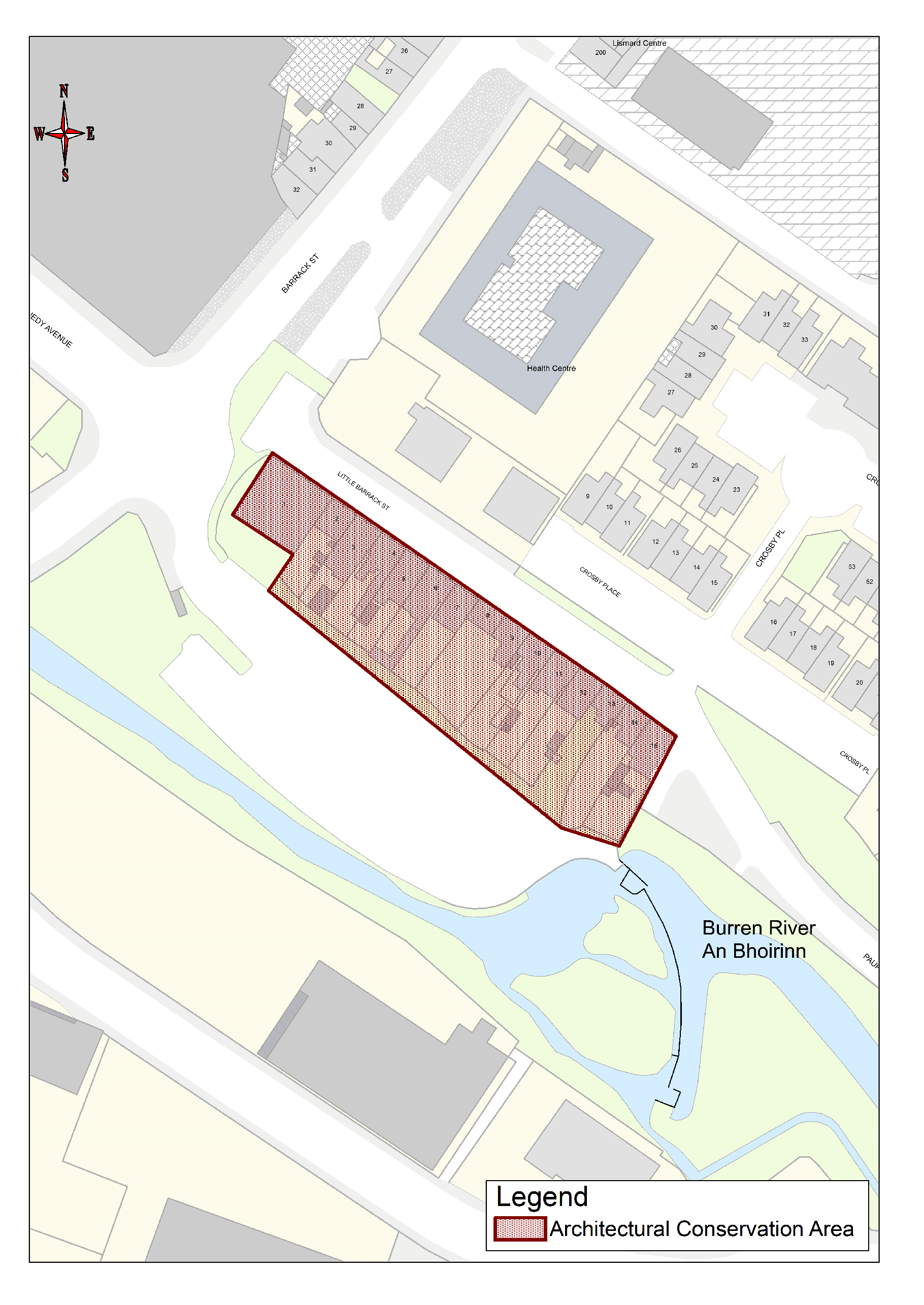 Map 9.4: Little Barrack Street ACA